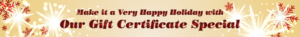 Holiday Gift Certificate Special